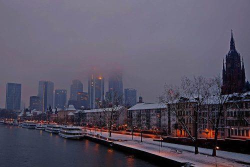 Schnee in Frankfurt